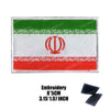 Palestinian flag tactical embroidered patch featuring green, white, and red horizontal stripes with a red symbol in the cente