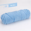 A skein of Sky Blue yarn, labeled as item 08, shown in a horizontal view.
