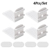 Set of four white invisible bed sheet clips for anti-slip fixing