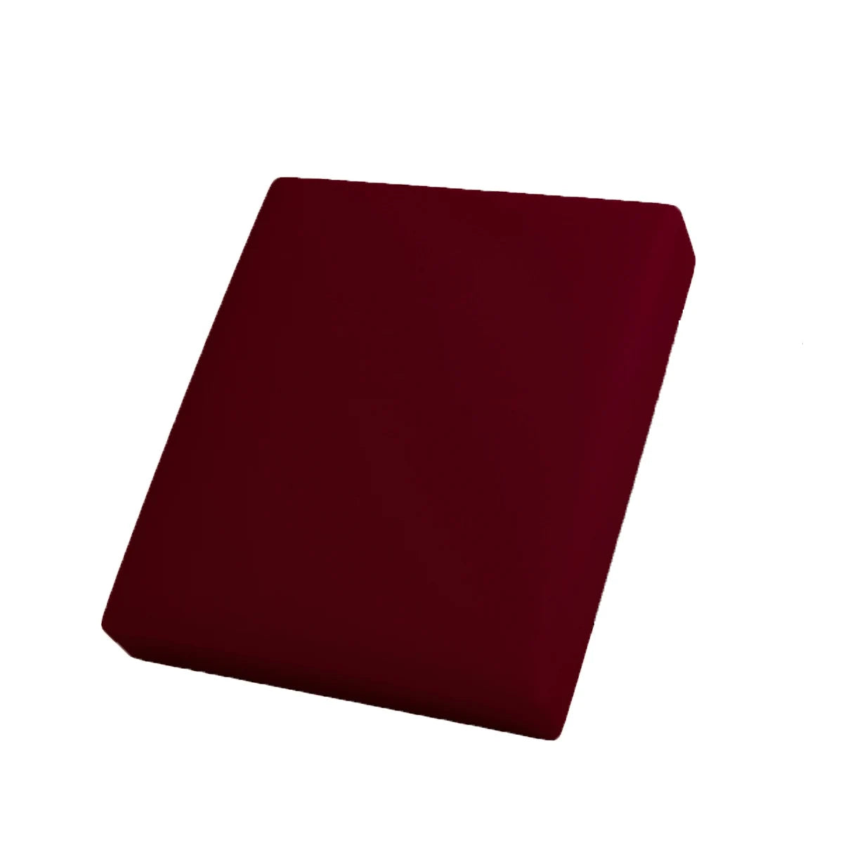 A square, deep burgundy elastic sofa seat cushion cover.