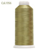 Spool of gold embroidery thread used for machine sewing or embroidery projects.