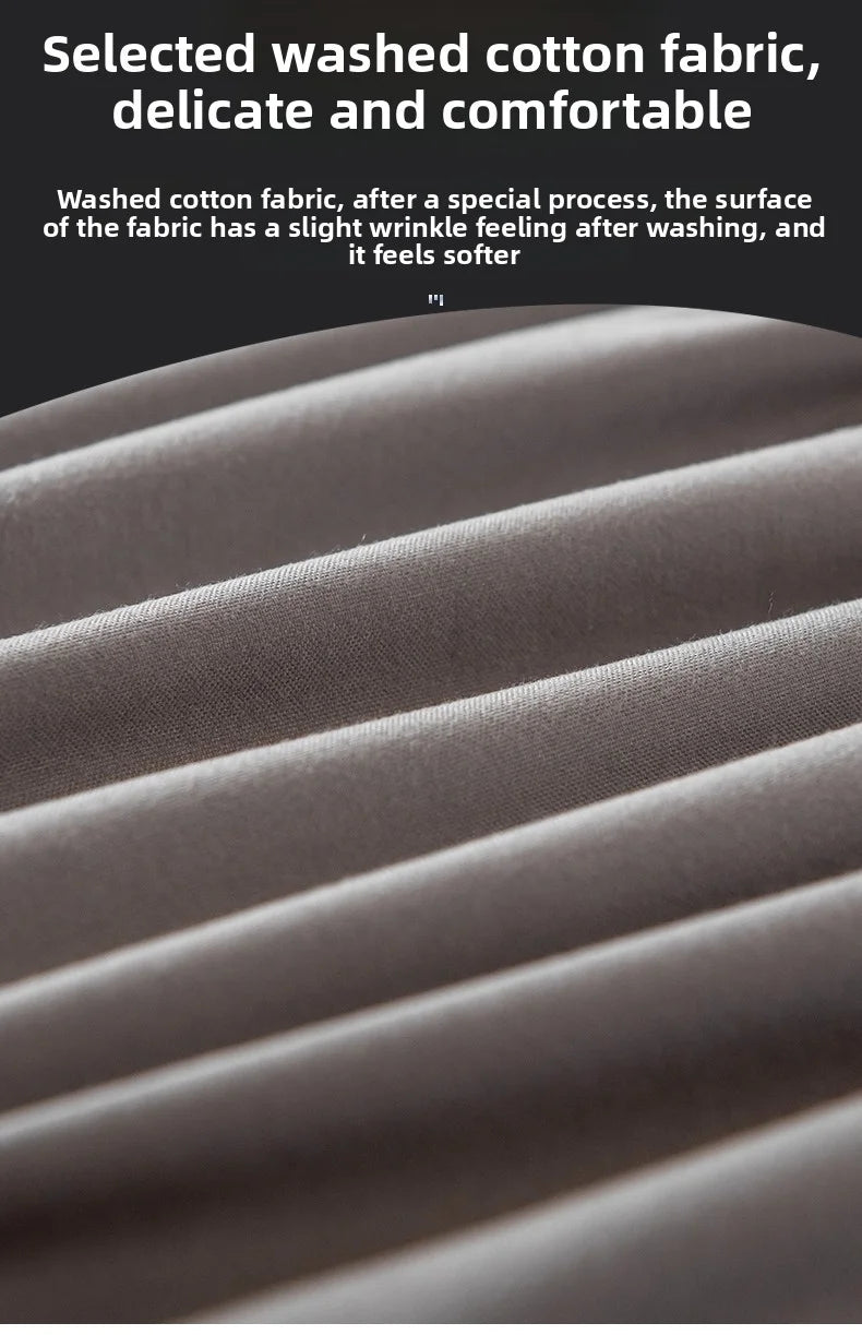 Close-up of a gray brushed cotton fabric showing soft folds and texture.