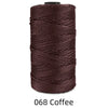 A spool of dark brown 1.5mm ice silk crochet yarn for crafting and knitting.