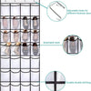 Over-the-door shoe organizer with adjustable hooks, breathable mesh, and durable double stitching.