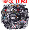 A pile of 15 mixed punk embroidered patches for DIY clothing