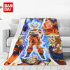 Anime character flannel throw blanket featuring multiple characters from Dragon Ball Z