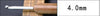 A pair of bamboo crochet knitting needles with a 4.0mm size marked on the image.