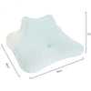 Light blue ergonomic wedge pillow for neck support and comfort