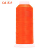 A spool of bright orange embroidery thread labeled Col.1837