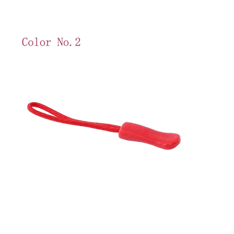 Red replacement zipper pulls for bags and apparel