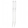 A set of 20 aluminum knitting needles and sewing pins.
