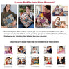 A variety of personalized photo throw pillow covers for different occasions like birthday, Valentine's Day, and Christmas.