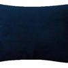 A dark navy blue velvet throw pillow cover.
