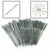 A set of precision sewing threading needles shown in two views: a single needle and a star-shaped arrangement.