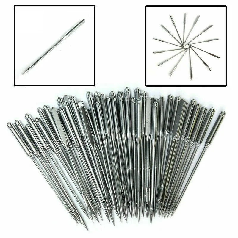 A set of precision sewing threading needles shown in two views: a single needle and a star-shaped arrangement.