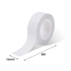 Roll of white invisible self-adhesive lingerie tape with a 5m length and 16mm width.