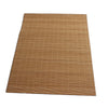 A rectangular bamboo tea mat with a light brown, woven texture.