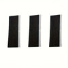 A set of three black oil-proof door handle covers with silver accents.