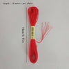 A spool of bright red polyester cross-stitch thread, 8 meters per share, is shown against a white background.