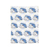 A repeating pattern of cute white and blue Chiikawa cartoon characters on a light background.