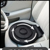 A black rotating cushion designed to allow 360-degree movement for car seats and other seating.