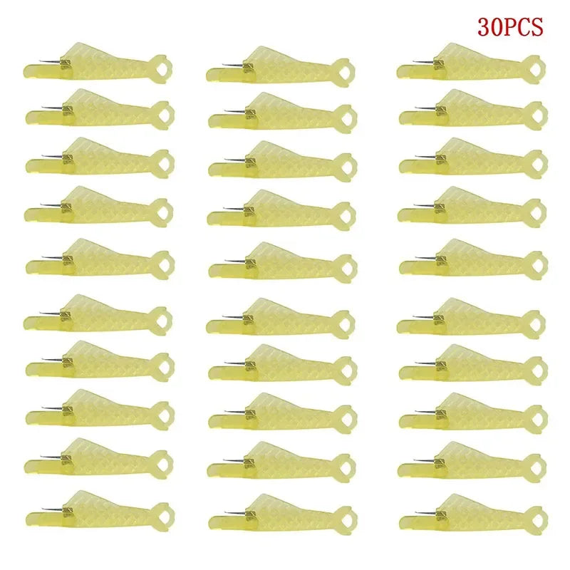 30 pieces of yellow mini hand sewing needle threader kits