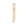 A pair of gold-colored bent tip tapestry needles.