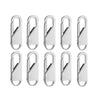 A set of twelve detachable metal zipper puller repair kits arranged in a grid.