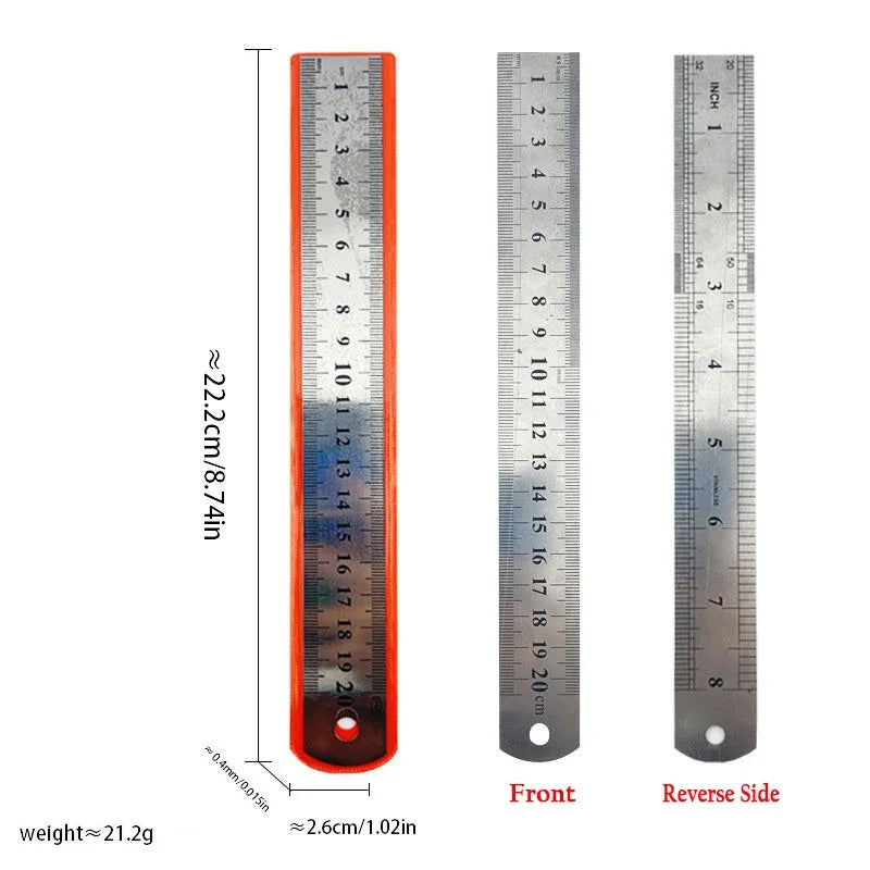 A precision rotary cutting kit shown with measurements and views of the front and reverse side.