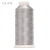 Spool of silver gray high tenacity machine embroidery thread
