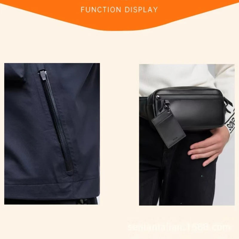 Close-up of a black jacket showing a zipper repair kit with five detachable pulls.