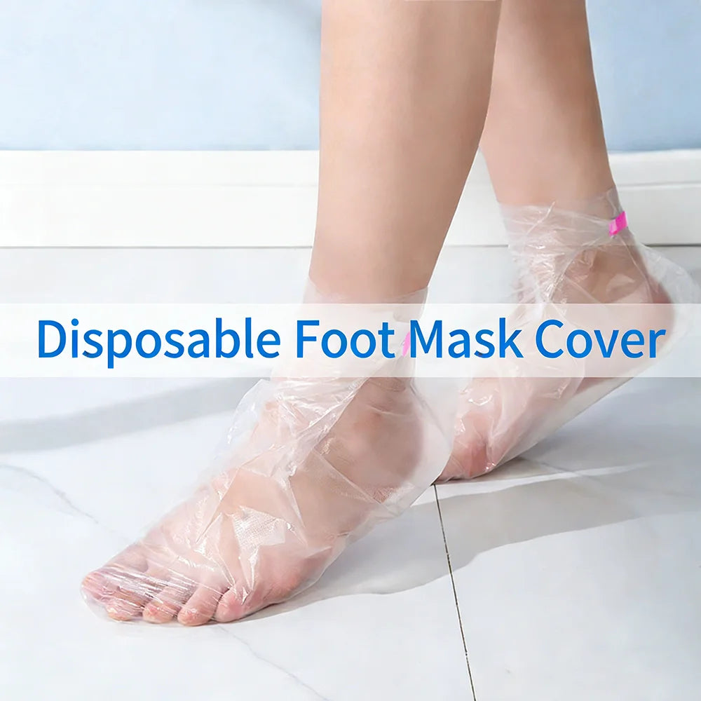 Disposable Transparent Foot Mask Covers for Pedicures & Spa Treatments