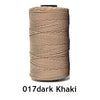 Spool of 1.5mm dark khaki ice silk crochet yarn crafting thread