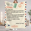 Personalized Mother's Letter Flannel Throw Blanket