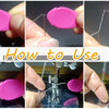Demonstration showing how to use a precision needle threader set for sewing by threading fabric.