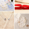A set of precision snap fasteners in various colors and sizes for sewing and crafting projects.