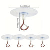 A set of heavy duty self-adhesive ceiling hooks with a white plate and copper-colored hooks.