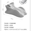 A gray ergonomic memory foam wedge pillow shown from the side, illustrating its dimensions.