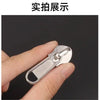 A hand holds a silver universal zipper repair kit with replacement sliders, showing the product display.