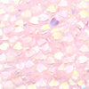 A close-up view of pink acrylic heart beads for jewelry making