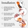 Step-by-step installation guide showing how to assemble a precision rotary cutting kit with blades.