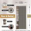 Magnetic accordion pleated door curtain in gray for closet room divider and shower