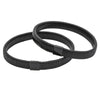Black metal sleeve garters or adjustable arm bands for men