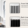 Close-up view of black blackout thermal window drapes showing the front fabric and back liner layers.
