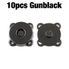 Ten pieces of black metal magnetic snap buttons for sewing