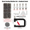 Black beading machine set with gunblack beads and various sized beads for crafting