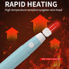 A handheld soldering wax pen with a light blue body and white tip, demonstrating 8-second rapid heating.