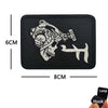 Blackbeard skull pirate flag embroidered patch with hook and loop backing
