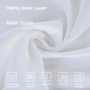 A white fabric inner layer with washing instructions displayed on a white background.