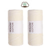 Two spools of white hollow cotton yarn for DIY crafting